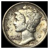 1917-D Silver Mercury Dime LIGHTLY CIRCULATED