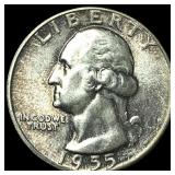 1955 Silver Washington Quarter ABOUT UNCIRCULATED