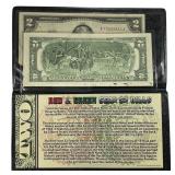 1963 Green & Red Seal $2 Bills