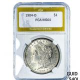 1904-O Morgan Silver Dollar PGA MS64
