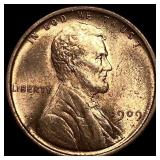 1909 Lincoln Wheat Cent SUPERB GEM BU