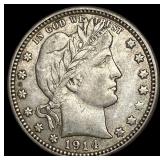 1914-D Silver Barber Quarter NEARLY UNCIRCULATED