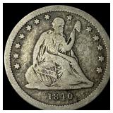 1840 Seated Liberty Quarter