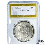 1889-O Morgan Silver Dollar PGA MS64