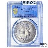 1904 A  PCGS MS62 Prussia Silver 5 Mark