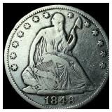 1848-O Silver Half Dollar NEARLY UNCIRCULATED