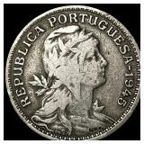1945 Portugal Silver 50 Centavos