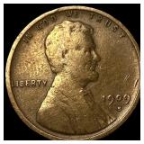 1909-S Lincoln Wheat Cent LIGHTLY CIRCULATED