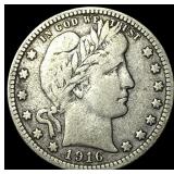 1916-D Silver Barber Quarter NEARLY UNCIRCULATED