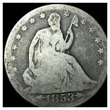 1853 Arrows Seated Liberty Half Dollar LIGHTLY CIR