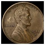 1911-S Lincoln Wheat Cent LIGHTLY CIRCULATED