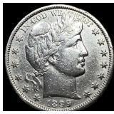 1899-S Silver Barber Half Dollar CLOSELY UNCIRCULA