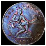 1944-S Bronze One Centavo Philippines GEM BU