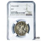 1916-D Walking Liberty Half Dollar NGC G4