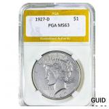 1927-D Silver Peace Dollar PGA MS63