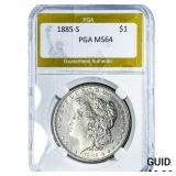 1885-S Morgan Silver Dollar PGA MS64
