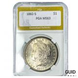 1882-S Morgan Silver Dollar PGA MS63