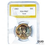 1963 Franklin Half Dollar PGA PR67 Toned