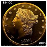 1884-CC $20 Gold Double Eagle CHOICE BU PL