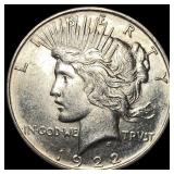 1922 Silver Peace Dollar SUPERB GEM BU