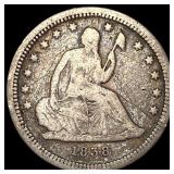 1838-O Silver Seated Liberty Quarter LIGHTLY CIRCU