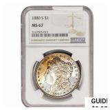 1880-S Morgan Silver Dollar NGC MS67