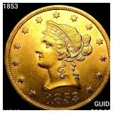 1853 $10 Gold Eagle UNCIRCULATED