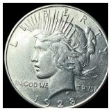 1928-S Silver Peace Dollar CLOSELY  UNCIRCULATED