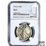 1916-S Walking Liberty Half Dollar NGC AG3