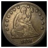 1876 Seated Liberty Quarter NEARLY UNCIRCULATED