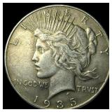 1935 Silver Peace Dollar NEARLY UNCIRCULATED