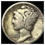 1921 Mercury Dime NEARLY UNCIRCULATED