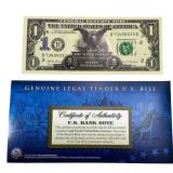 Commem. Bank Note Genuine Legal Tender U.S. Bill