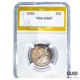 1959 Washington Silver Quarter PGA MS67