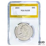 1833 Capped Bust Half Dollar PGA AU58