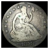 1858-O Silver Half Dollar NEARLY UNCIRCULATED