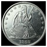 1843-O Silver Half Dollar NEARLY UNCIRCULATED