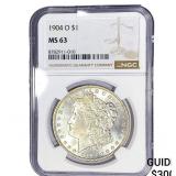 1904-O Morgan Silver Dollar NGC MS63
