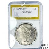 1878 7/8TF Morgan Silver Dollar PGA MS63+