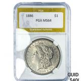 1886 Morgan Silver Dollar PGA MS64