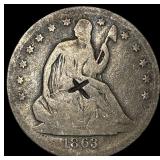 1863-S Silver Half Dollar LIGHTLY CIRCULATED