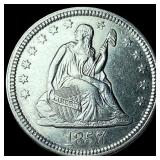 1857 Seated Liberty Quarter UNCIRCULATED