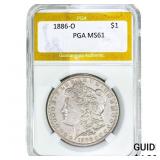 1886-O Morgan Silver Dollar PGA MS61