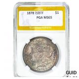 1878 7/8TF Morgan Silver Dollar PGA MS65