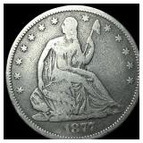 1877-CC Silver Half Dollar ABOUT UNCIRCULATED