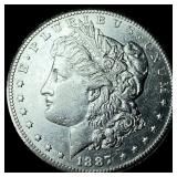 1887-S Silver Morgan Dollar CLOSELY UNCIRCULATED