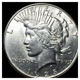 1928-S Silver Peace Dollar CLOSELY UNCIRCULATED