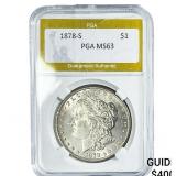 1878-S Morgan Silver Dollar PGA MS63