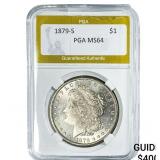 1879-S Morgan Silver Dollar PGA MS64