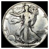 1938-D Silver Walking Liberty Half Dollar CLOSELY